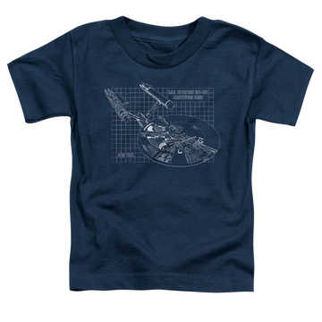 Navy kid's t-shirt for ages 4 to 7 with Star Trek The Original Series Enterprise Prints graphic