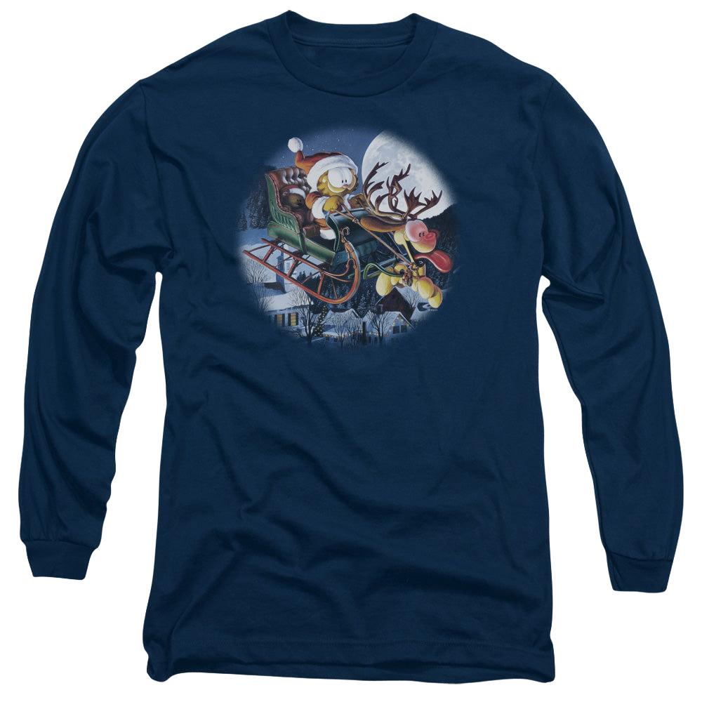 Garfield Moonlight Ride - Men's Long Sleeve T-Shirt Men's Long Sleeve T-Shirt Garfield   