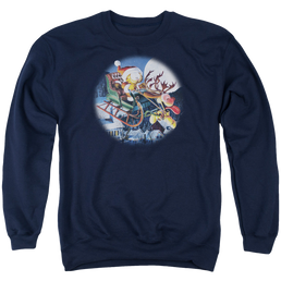 Garfield Moonlight Ride - Men's Crewneck Sweatshirt Men's Crewneck Sweatshirt Garfield   