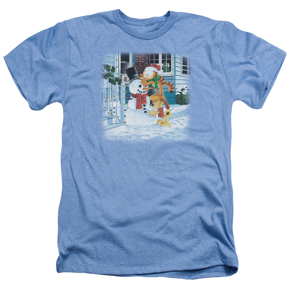 Garfield Snow Fun - Men's Heather T-Shirt Men's Heather T-Shirt Garfield   