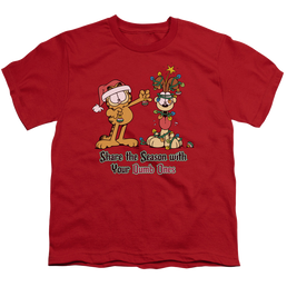 Garfield Share The Season - Youth T-Shirt Youth T-Shirt (Ages 8-12) Garfield   
