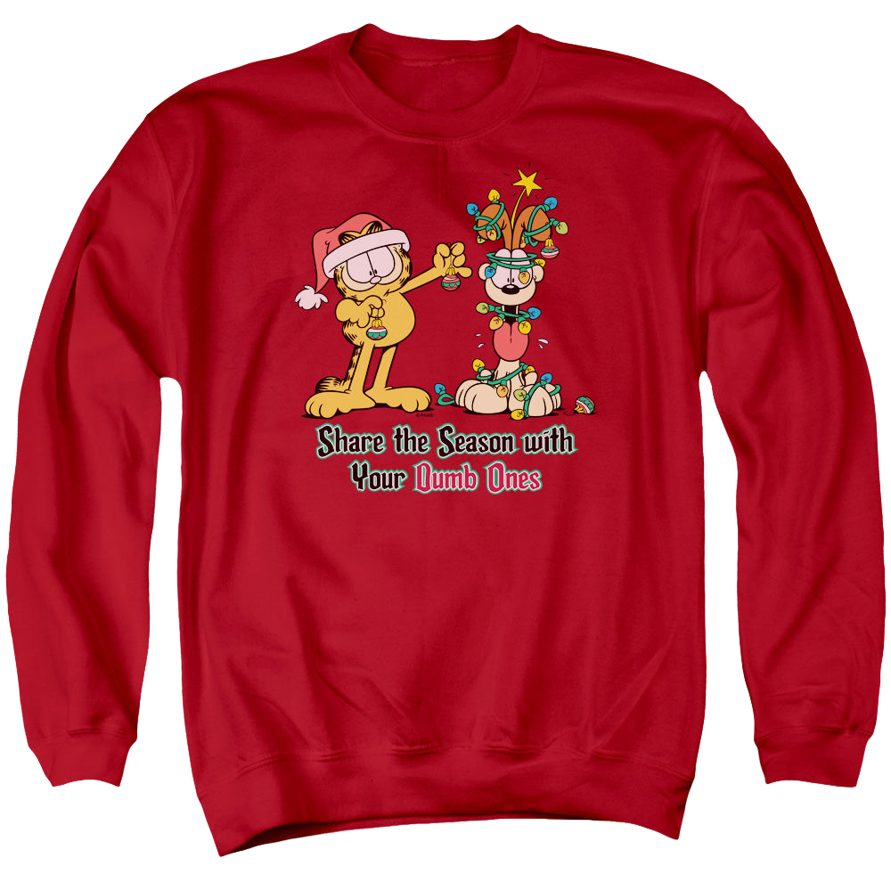 Garfield Share The Season - Men's Crewneck Sweatshirt Men's Crewneck Sweatshirt Garfield   