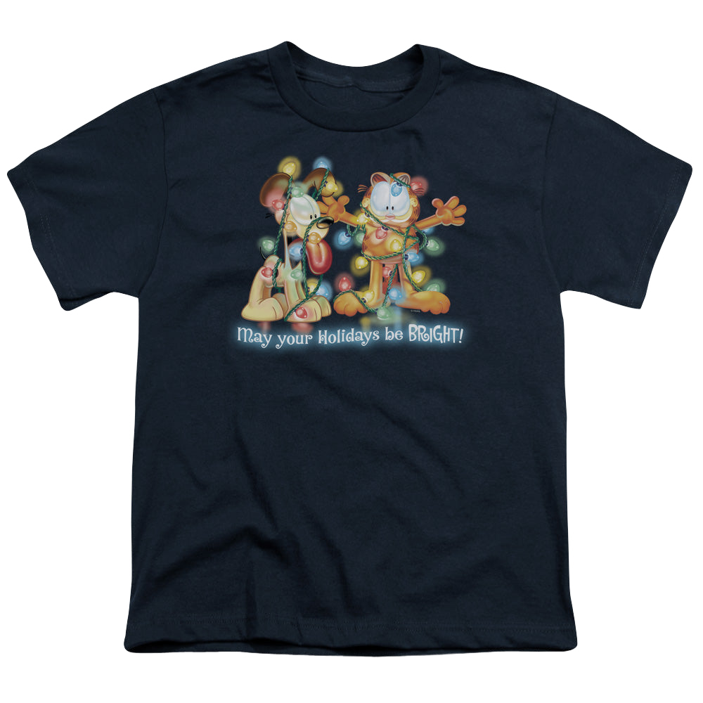 Garfield Bright Holidays - Youth T-Shirt Youth T-Shirt (Ages 8-12) Garfield   