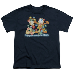 Garfield Bright Holidays - Youth T-Shirt Youth T-Shirt (Ages 8-12) Garfield   