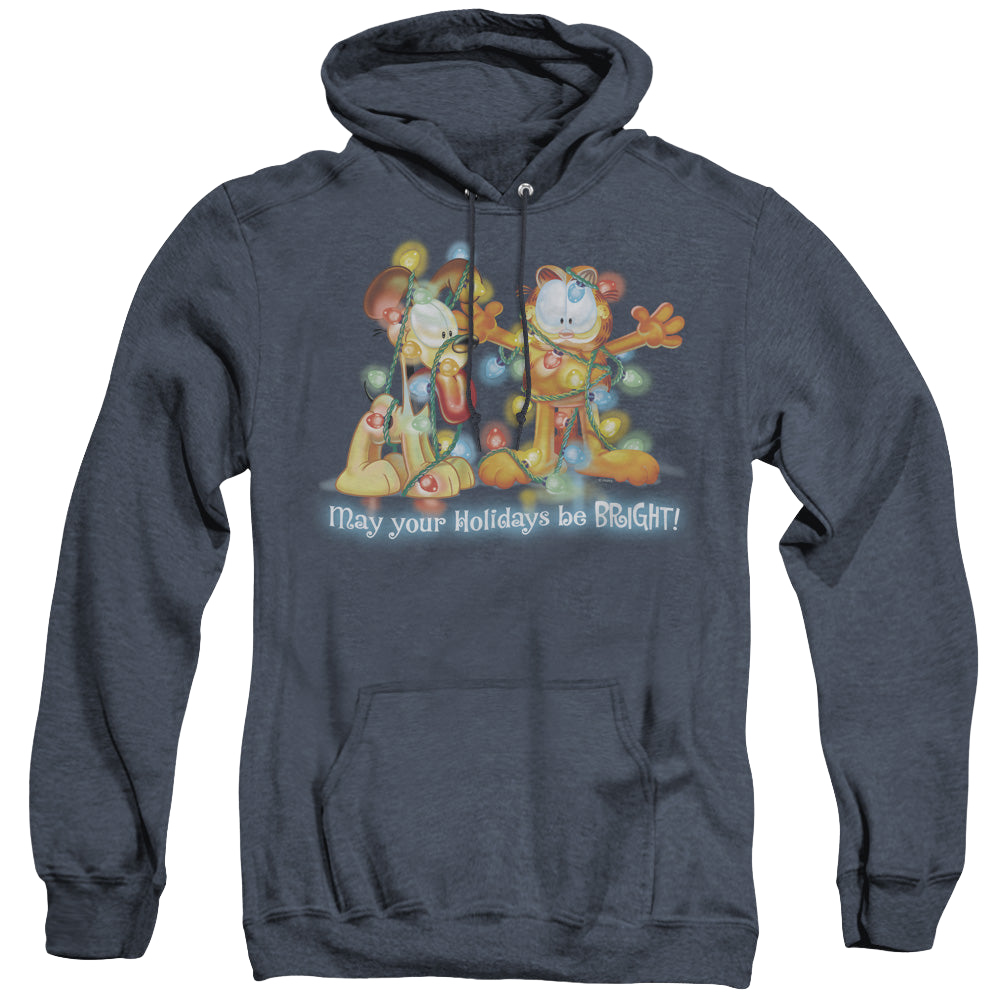 Garfield Bright Holidays - Heather Pullover Hoodie Heather Pullover Hoodie Garfield   