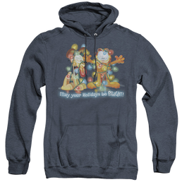 Garfield Bright Holidays - Heather Pullover Hoodie Heather Pullover Hoodie Garfield   