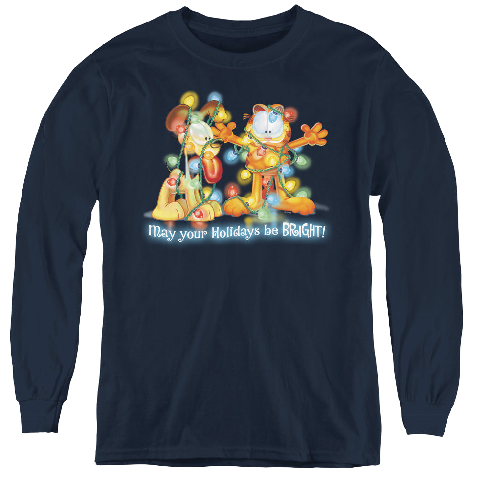 Garfield Bright Holidays - Youth Long Sleeve T-Shirt Youth Long Sleeve T-Shirt Garfield   