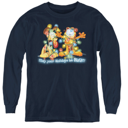 Garfield Bright Holidays - Youth Long Sleeve T-Shirt Youth Long Sleeve T-Shirt Garfield   