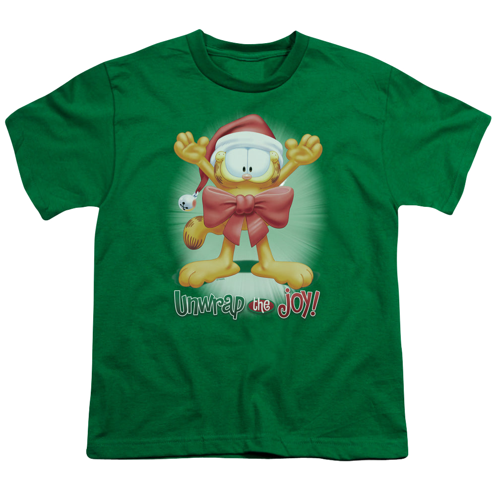 Garfield Unwrap The Joy! - Youth T-Shirt Youth T-Shirt (Ages 8-12) Garfield   