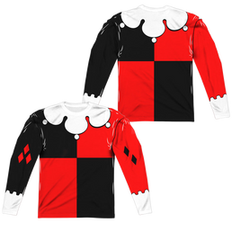 Harley Quinn Quinn Costume (Front/Back Print) - Men's All-Over Print Long Sleeve Men's All-Over Print Long Sleeve Harley Quinn   