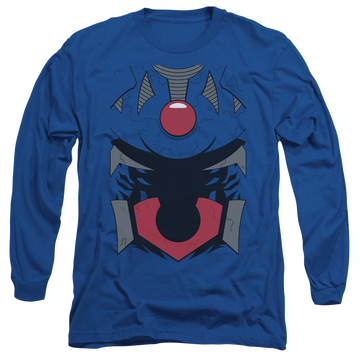 Royal men's long sleeve t-shirt with DC Comics More DC Characters Darkseid Uniform graphic