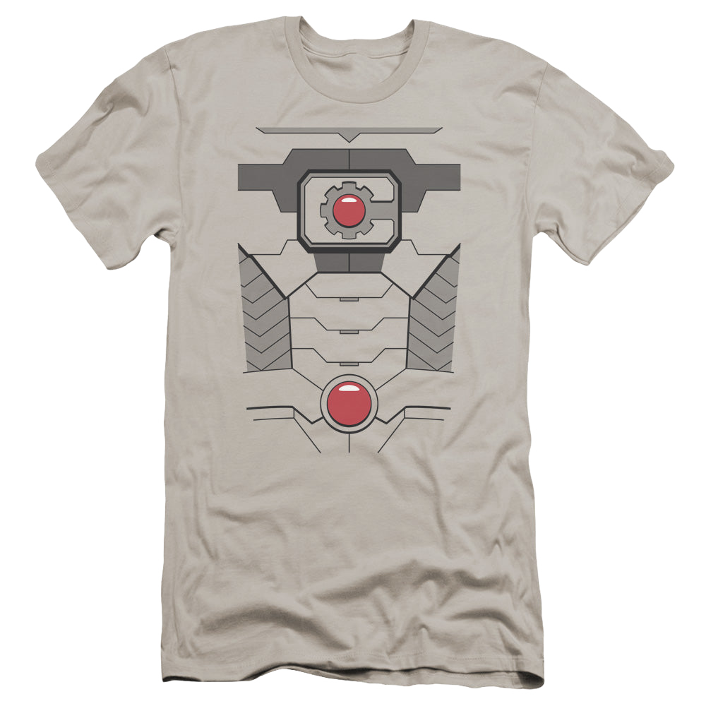 More DC Characters Cyborg Uniform - Men's Premium Slim Fit T-Shirt Men's Premium Slim Fit T-Shirt DC Comics   