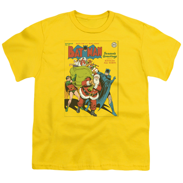 Yellow youth t-shirt for ages 8 to 12 with Batman Robin Cover No. 27 graphic