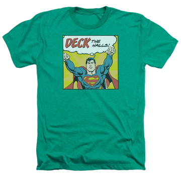 Superman Deck The Halls - Men's Heather T-Shirt Men's Heather T-Shirt Superman   