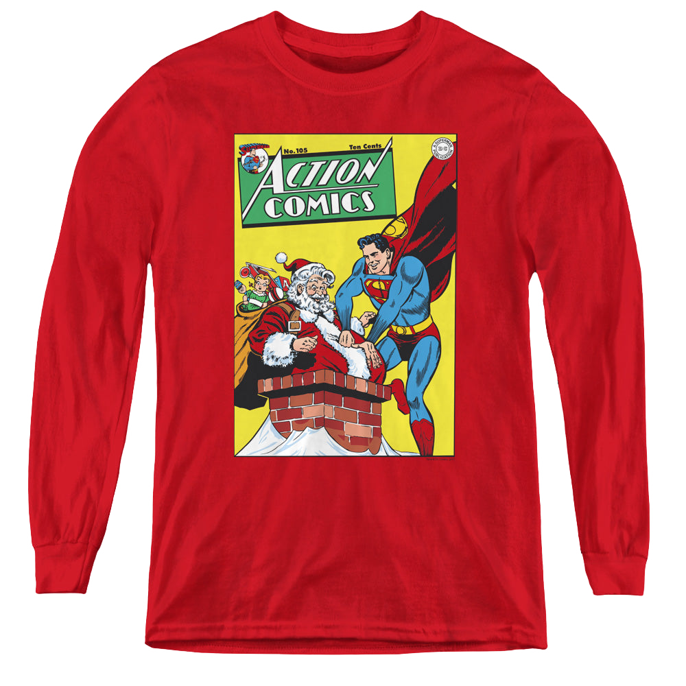 Superman Dc/Cover No. 105 - Youth Long Sleeve T-Shirt Youth Long Sleeve T-Shirt Superman   