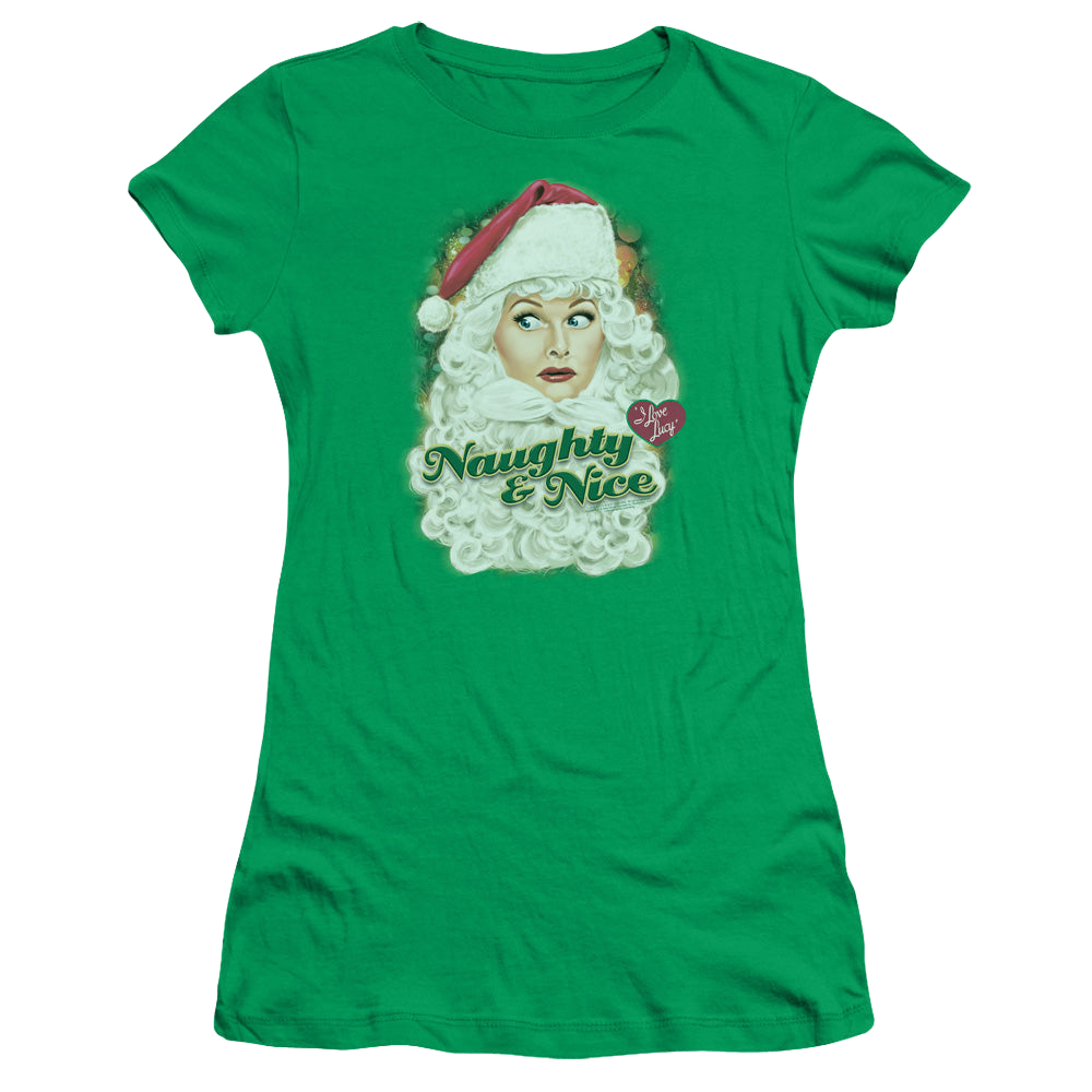 I Love Lucy Santa - Juniors T-Shirt Juniors T-Shirt I Love Lucy   