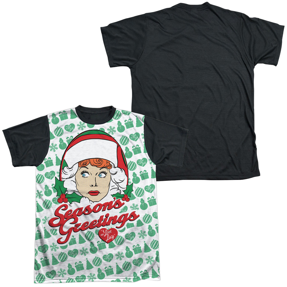 I Love Lucy Pattern - Men's Black Back T-Shirt Men's Black Back T-Shirt I Love Lucy   