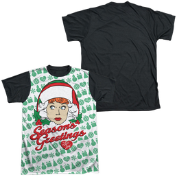 I Love Lucy Pattern - Men's Black Back T-Shirt Men's Black Back T-Shirt I Love Lucy   