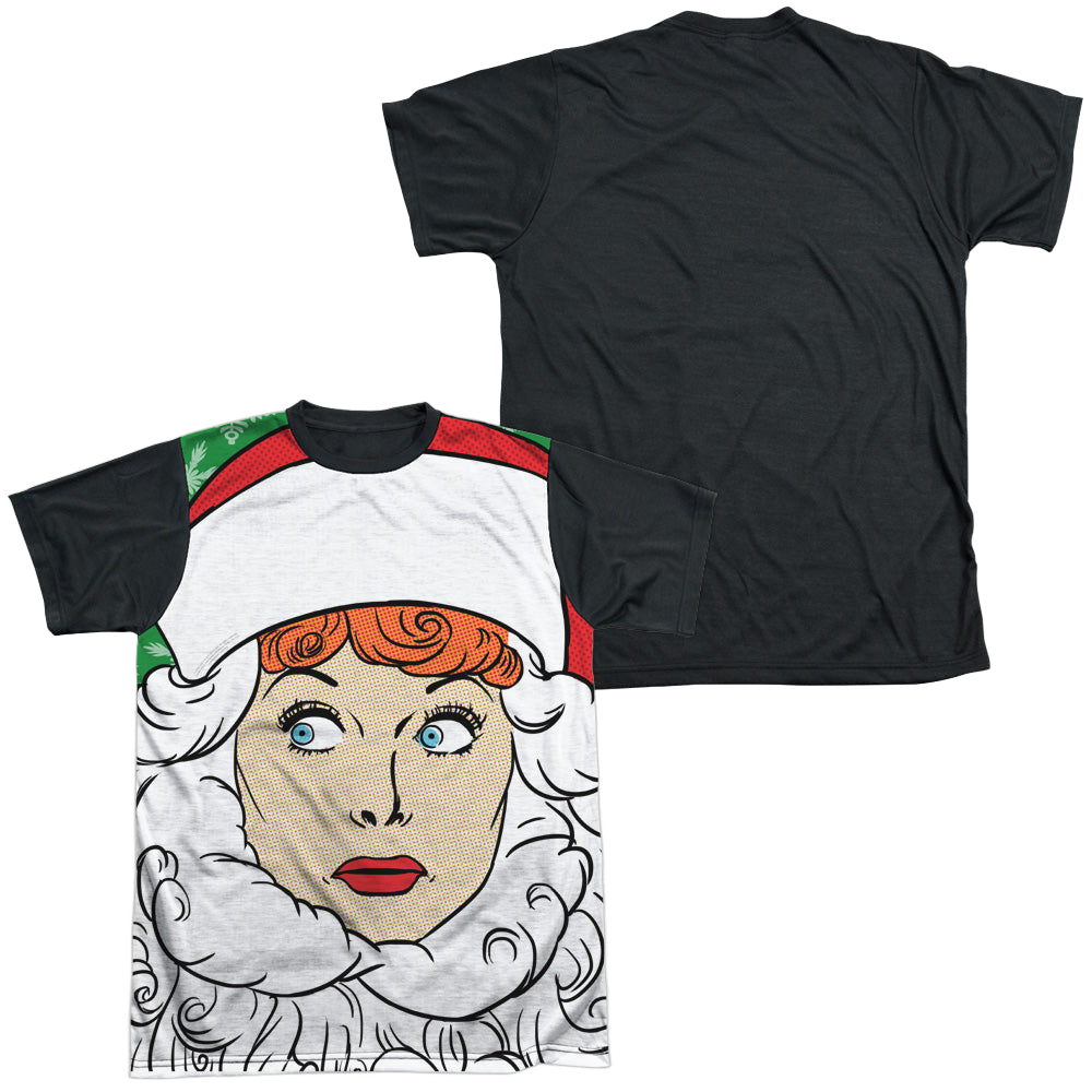 I Love Lucy Secret Santa - Men's Black Back T-Shirt Men's Black Back T-Shirt I Love Lucy   