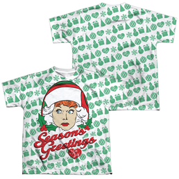 I Love Lucy Holiday Pattern (Front/Back Print) - Youth All-Over Print T-Shirt Youth All-Over Print T-Shirt (Ages 8-12) I Love Lucy   