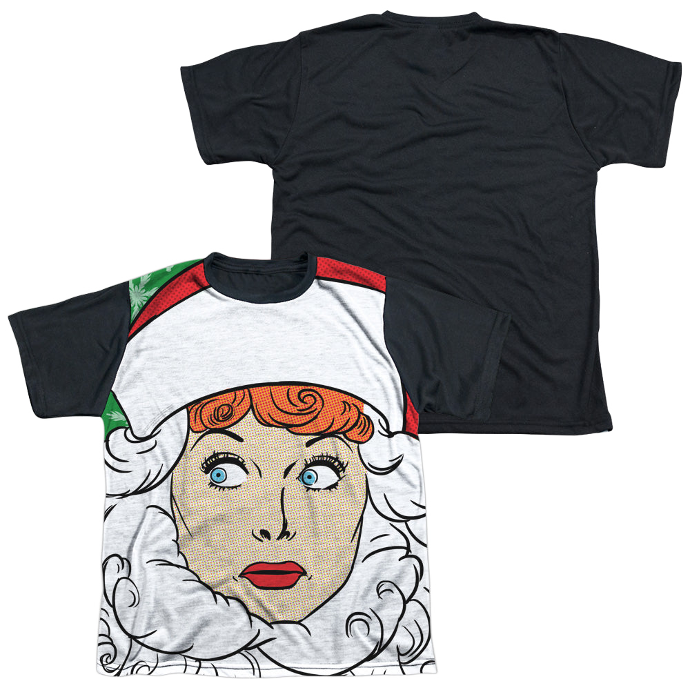 I Love Lucy Secret Santa - Youth Black Back T-Shirt Youth Black Back T-Shirt (Ages 8-12) I Love Lucy   