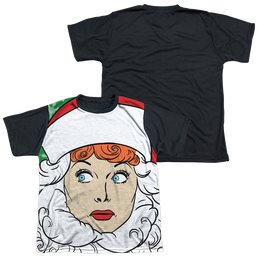 I Love Lucy Secret Santa - Youth Black Back T-Shirt Youth Black Back T-Shirt (Ages 8-12) I Love Lucy   