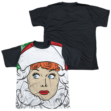 I Love Lucy Secret Santa youth black back t-shirt for ages 8 to 12