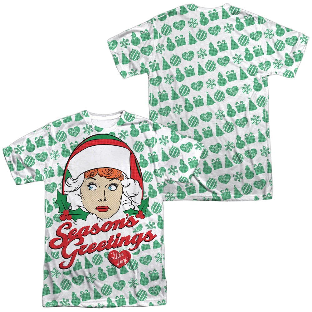 I Love Lucy Holiday Pattern (Front/Back Print) - Men's All-Over Print T-Shirt Men's All-Over Print T-Shirt I Love Lucy   