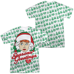 I Love Lucy Holiday Pattern (Front/Back Print) - Men's All-Over Print T-Shirt Men's All-Over Print T-Shirt I Love Lucy   