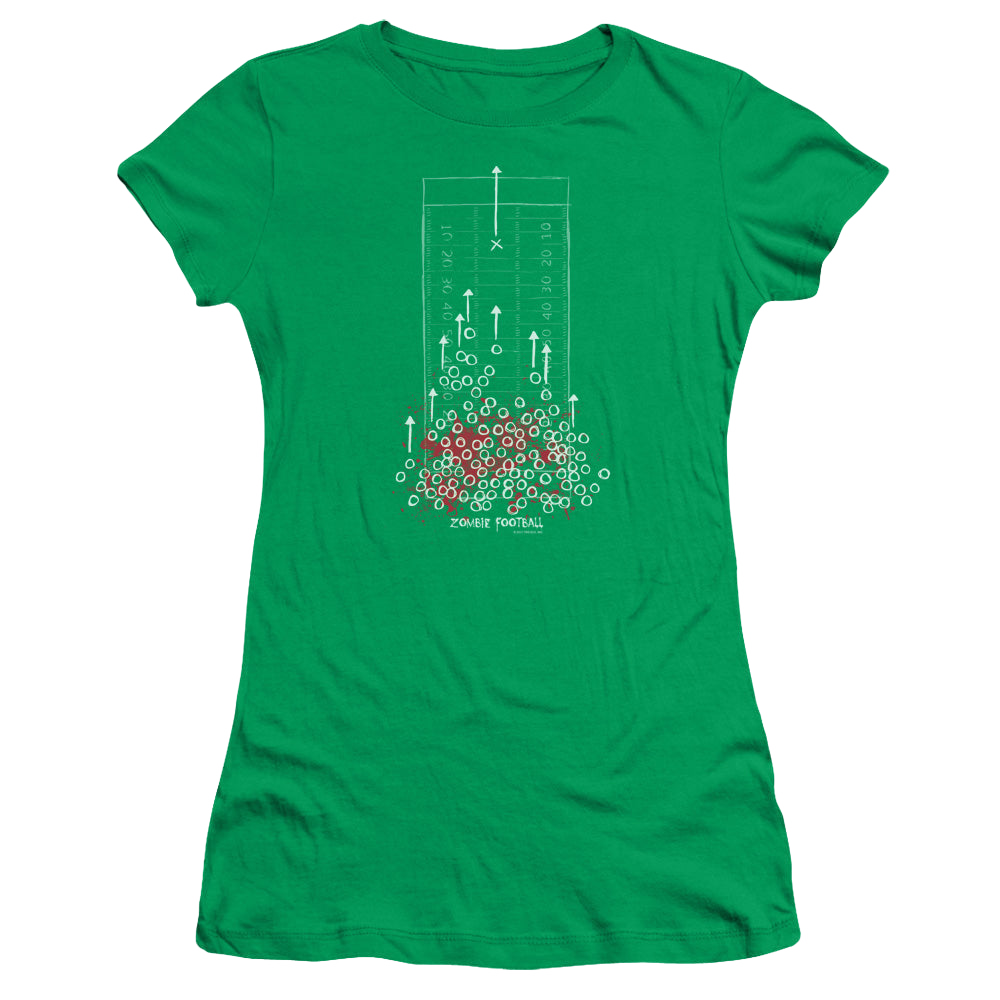 Zombies Zombie Football - Juniors T-Shirt Juniors T-Shirt Zombies   