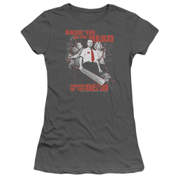 Shaun of the Dead Bash Em - Juniors T-Shirt Juniors T-Shirt Shaun of the Dead   