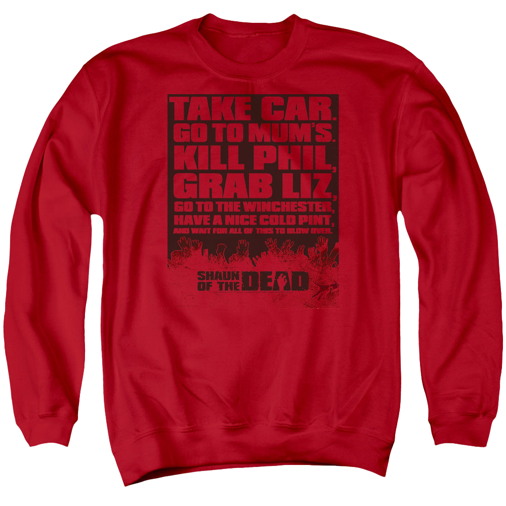 Shaun of the Dead List - Men's Crewneck Sweatshirt Men's Crewneck Sweatshirt Shaun of the Dead   