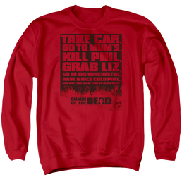 Shaun of the Dead List - Men's Crewneck Sweatshirt Men's Crewneck Sweatshirt Shaun of the Dead   