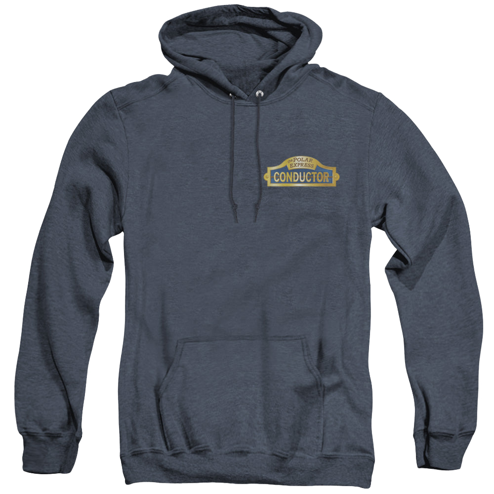 Polar Express Conductor - Heather Pullover Hoodie Heather Pullover Hoodie Polar Express   