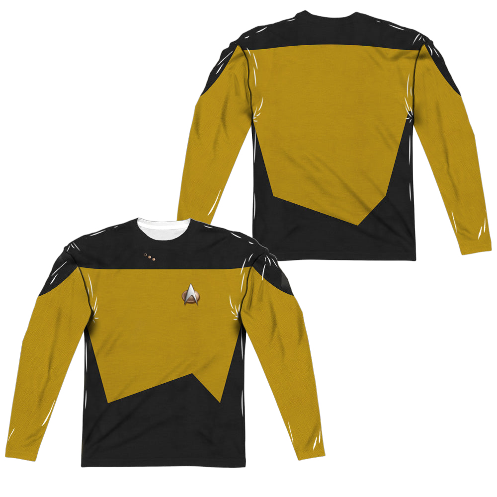 Star Trek The Next Generation Tng Engineering Uniform (Front/Back Print) - Men's All-Over Print Long Sleeve Men's All-Over Print Long Sleeve Star Trek   