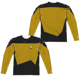 Star Trek The Next Generation Tng Engineering Uniform (Front/Back Print) - Men's All-Over Print Long Sleeve Men's All-Over Print Long Sleeve Star Trek   