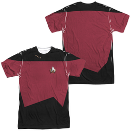 Star Trek The Next Generation Tng Command Uniform (Front/Back Print) - Men's All-Over Print T-Shirt Men's All-Over Print T-Shirt Star Trek   