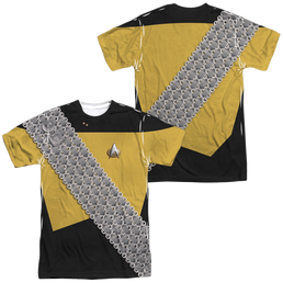 Star Trek The Next Generation Worf Uniform (Front/Back Print) - Men's All-Over Print T-Shirt Men's All-Over Print T-Shirt Star Trek   