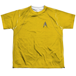 Star Trek The Original Series Tos Command Uniform - Youth All-Over Print T-Shirt Youth All-Over Print T-Shirt (Ages 8-12) Star Trek   