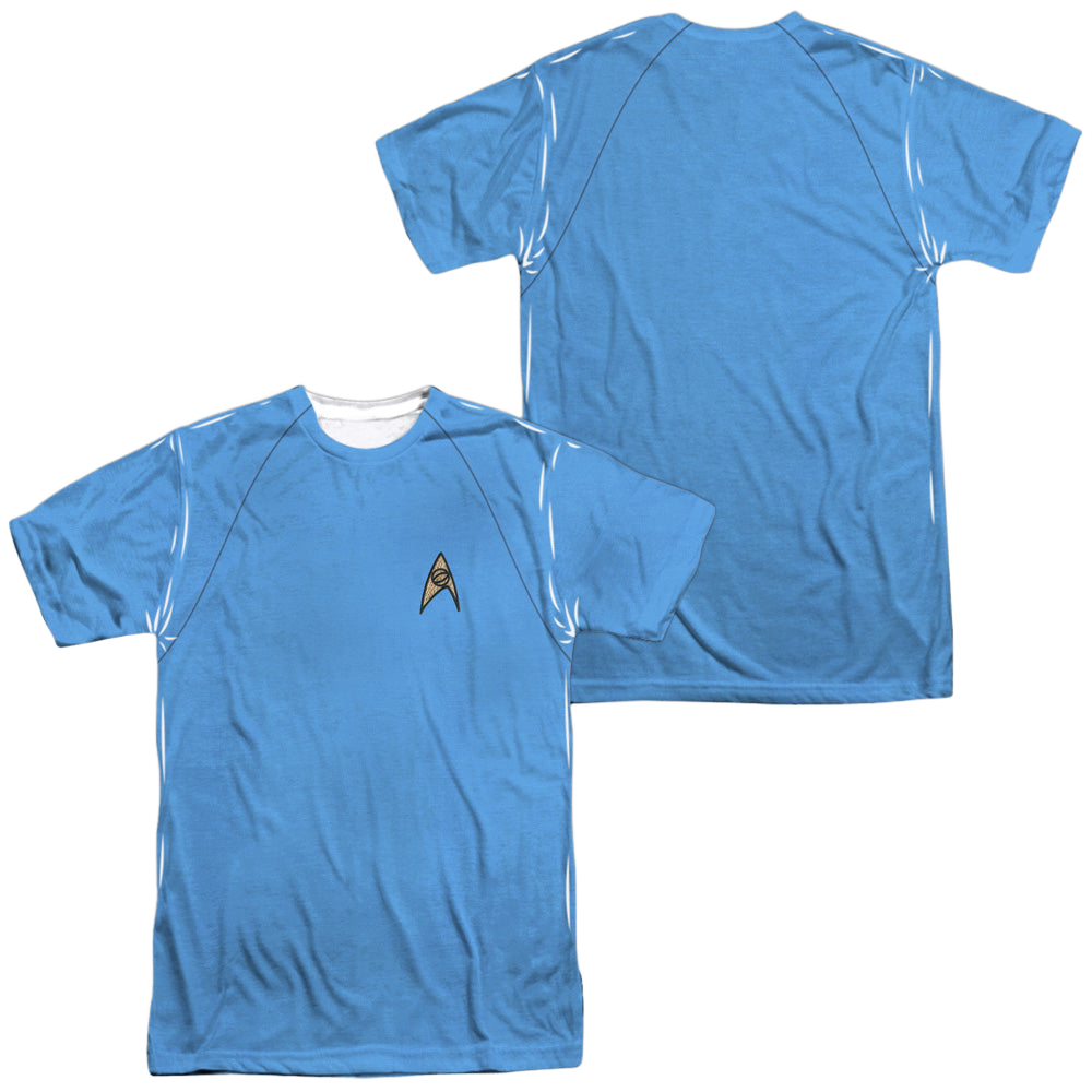 Star Trek The Original Series Tos Science Uniform (Front/Back Print) - Men's All-Over Print T-Shirt Men's All-Over Print T-Shirt Star Trek   