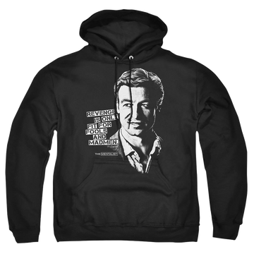 Black pullover hoodie with The Mentalist Revenge graphic