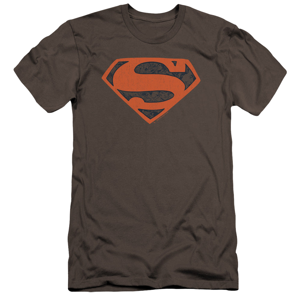Superman Vintage Shield Collage - Men's Premium Slim Fit T-Shirt Men's Premium Slim Fit T-Shirt Superman