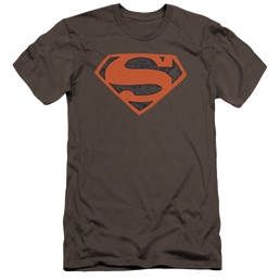 Superman Vintage Shield Collage - Men's Premium Slim Fit T-Shirt Men's Premium Slim Fit T-Shirt Superman