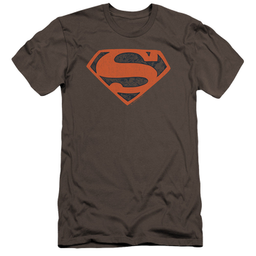 Superman Vintage Shield Collage - Men's Premium Slim Fit T-Shirt Men's Premium Slim Fit T-Shirt Superman