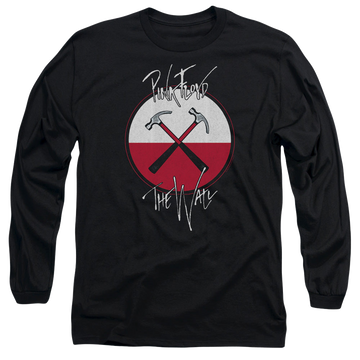 Black men's long sleeve t-shirt with Pink Floyd Hammers graphic