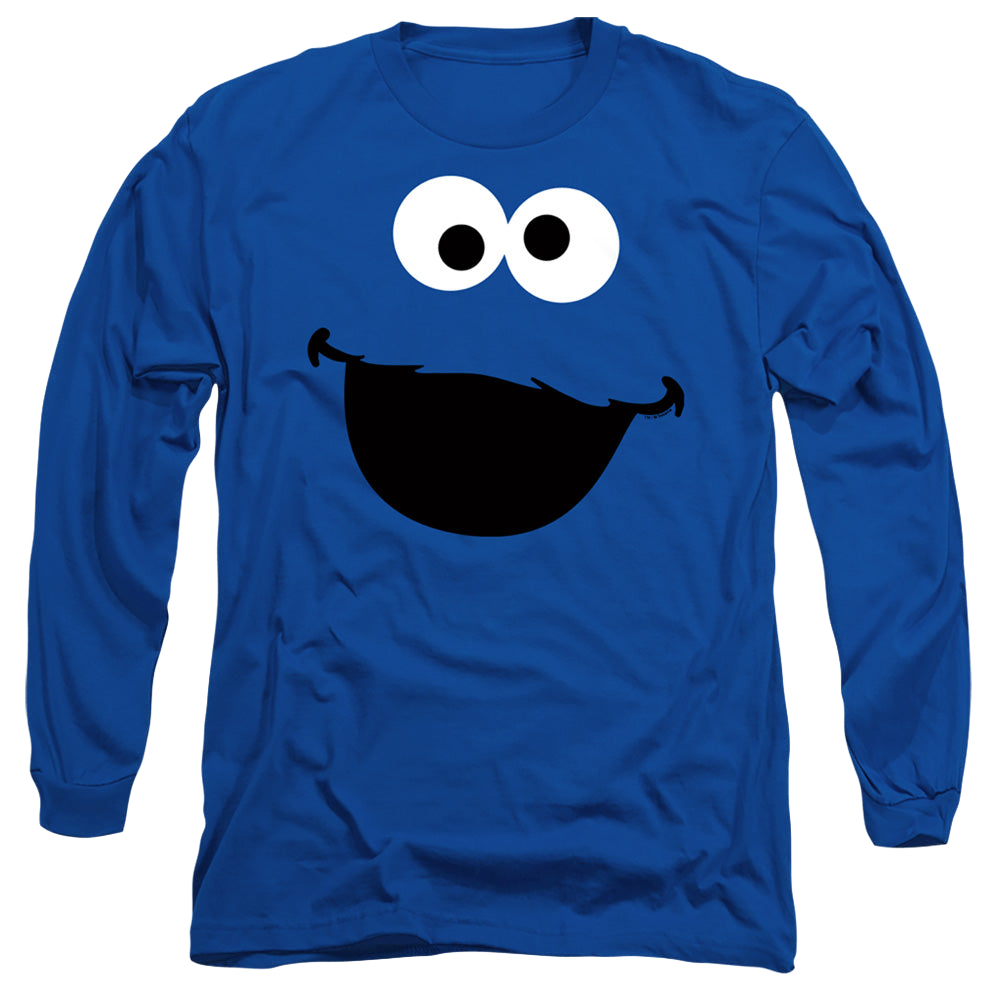 Sesame Street Cookie Monster Face - Men's Long Sleeve T-Shirt Men's Long Sleeve T-Shirt Sesame Street