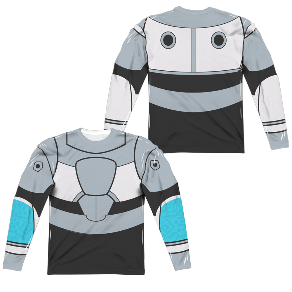 Teen Titans Go! Cyborg Uniform (Front/Back Print) - Men's All-Over Print Long Sleeve Men's All-Over Print Long Sleeve Teen Titans Go!