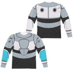 Teen Titans Go! Cyborg Uniform (Front/Back Print) - Men's All-Over Print Long Sleeve Men's All-Over Print Long Sleeve Teen Titans Go!