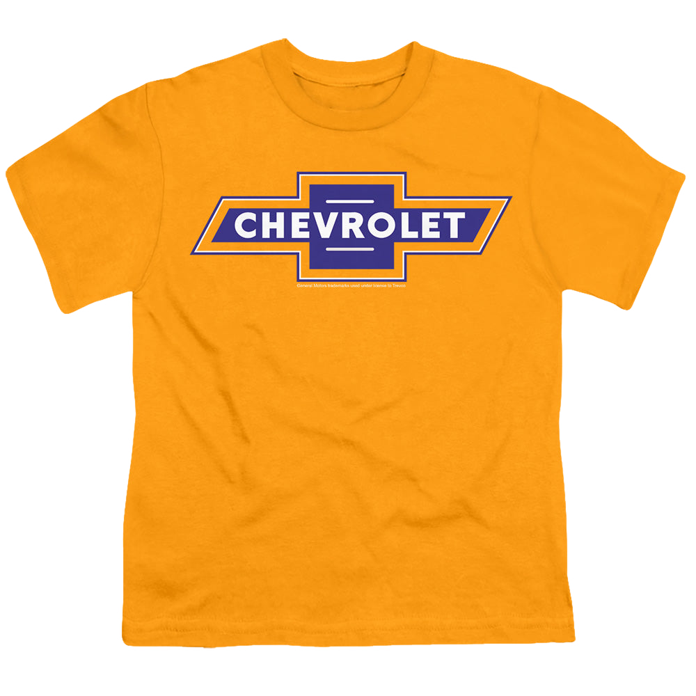 Chevrolet Blue And Gold Vintage Bowtie - Kid's T-Shirt Kid's T-Shirt (Ages 4-7) Chevrolet