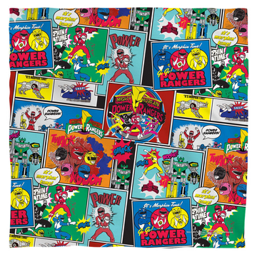 Mighty Morphin Power Rangers Pattern bandana